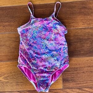 Speedo girls swimsuit one piece pink purple size small